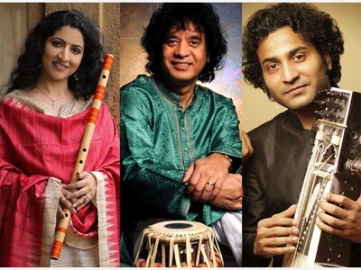 Experience the Ethereal: TISRA - Zakir Hussain, Sabir Khan, and Debopriya Chatterjee at Sixth & I