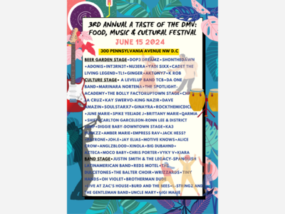 The 3rd Annual A Taste Of The DMV: Food, Music & Cultural Festival is on June 15, 2024