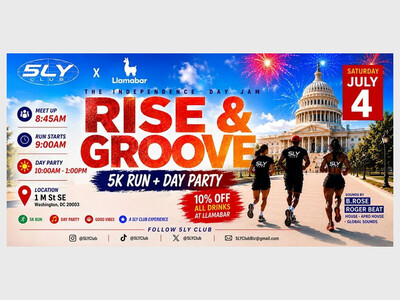 Rise & Groove: 5K Run + Independence Day Party | 5LY Club x Llamabar

