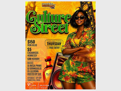 CULTURE ST •Late Happy Hour•Dancehall•Afrobeat •Amapiano•Soca• •HipHop